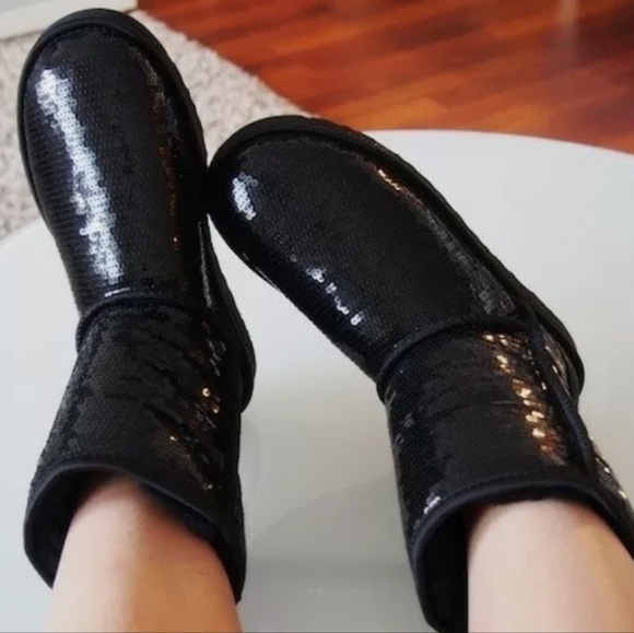 SALE! UGG Classic Short Sequin Boots - Picture 8 of 14